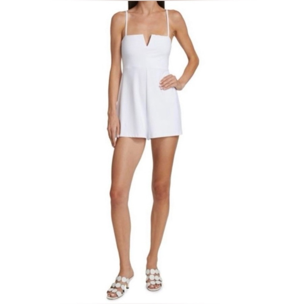 Susana Monaco V-Wire Romper XS Sugar White NWT Flaw